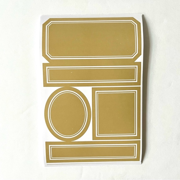 🏷️ 40 brown antique style sticker sheet labels various shapes & sizes - Picture 3 of 10